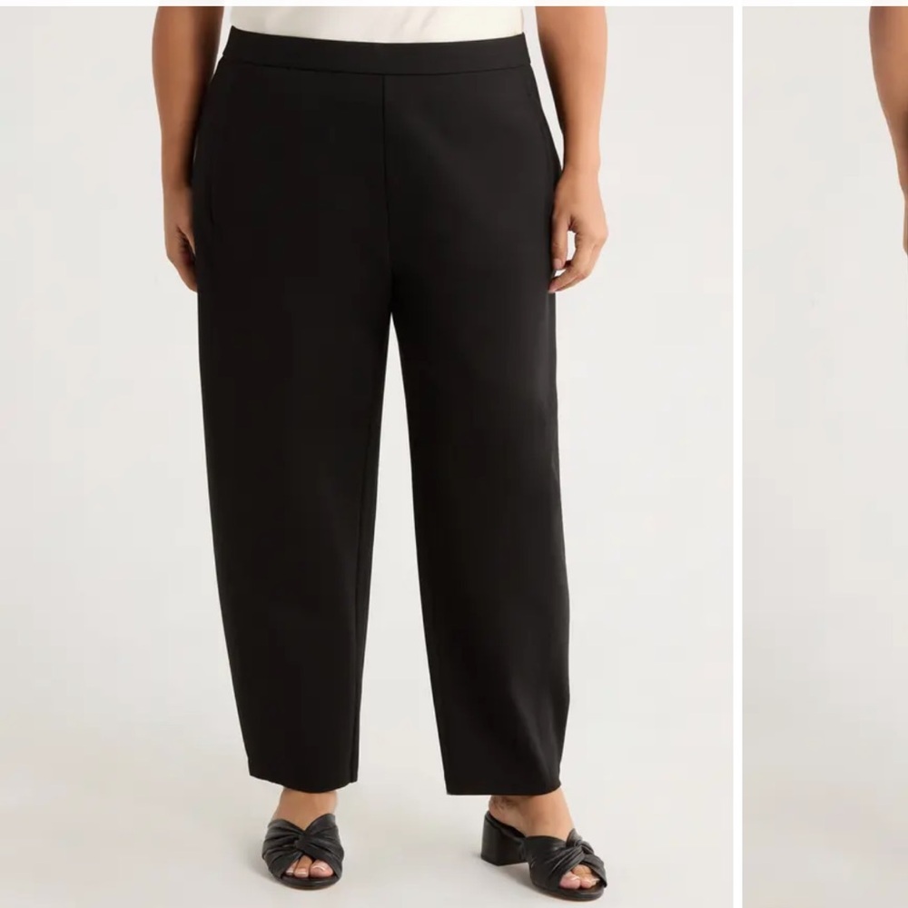 Eileen Fisher Lantern Double Knit Ankle Pants Size M
